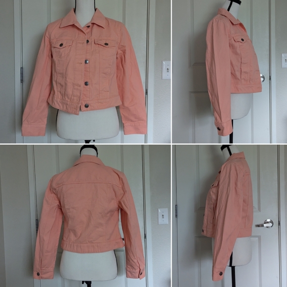 🛑NOT AVAILABLE🛑 Faded Glory peach women's denim jacket, size small (4-6) - Picture 6 of 15
